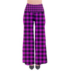 Lumberjack Fabric Pattern Pink Black Pants by EDDArt