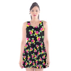 Candy Pattern Scoop Neck Skater Dress by Valentinaart