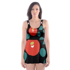 Candy Sugar Red Pink Blue Black Circle Skater Dress Swimsuit by Mariart