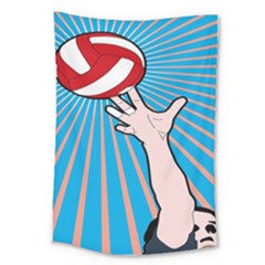 Volly Ball Sport Game Player Large Tapestry by Mariart