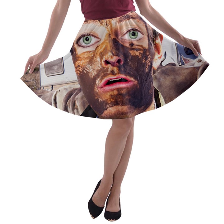 Shitfaced A-line Skater Skirt