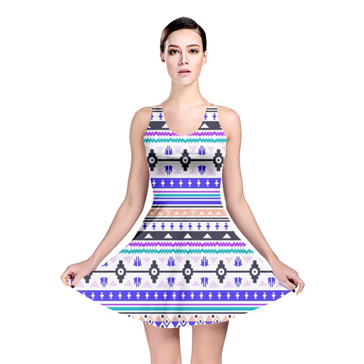 MODERN TRIBAL 1 Reversible Skater Dress