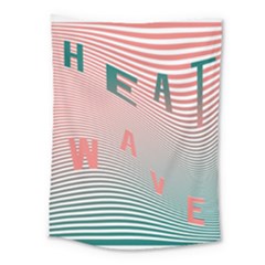 Heat Wave Chevron Waves Red Green Medium Tapestry by Mariart