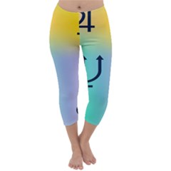 Illustrated Zodiac Star Capri Winter Leggings  by Mariart