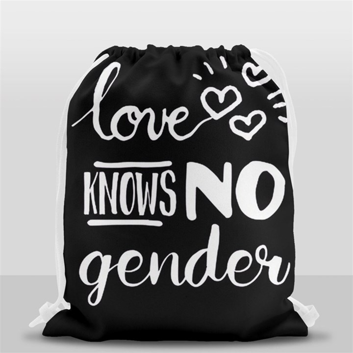 Love knows no gender Drawstring Bag (Small)