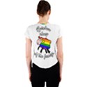 Rainbow sheep Crew Neck Crop Top View2