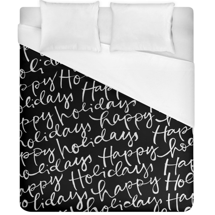 Happy Holidays Duvet Cover (California King Size)