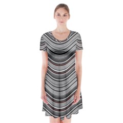 Abstraction Short Sleeve V-neck Flare Dress by Valentinaart