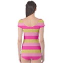 Pink Line Gold Red Horizontal Boyleg Leotard  View2