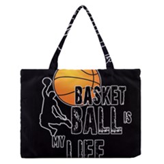 Basketball Is My Life Medium Zipper Tote Bag by Valentinaart