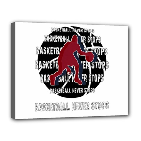 Basketball Never Stops Canvas 14  X 11  by Valentinaart