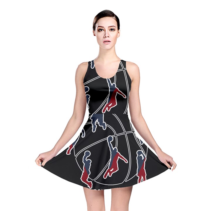 Basketball never stops Reversible Skater Dress