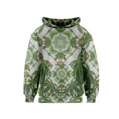 Marijuana Leaf Pattern Kids  Pullover Hoodie by getstonedinstyle