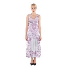 Ganja Ganesh Pattern (pink) Sleeveless Maxi Dress by getstonedinstyle