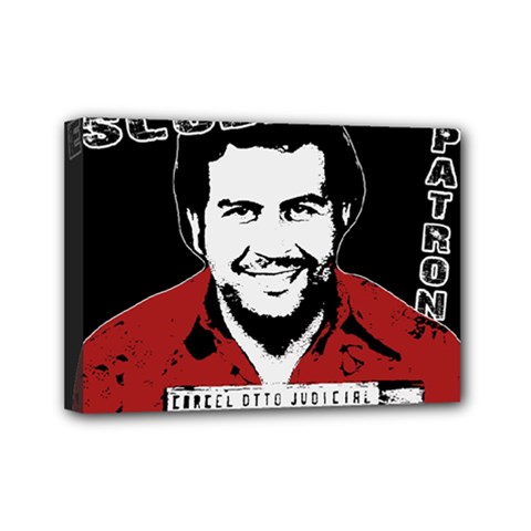 Pablo Escobar Mini Canvas 7  X 5  by Valentinaart