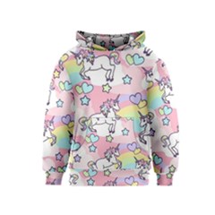 Unicorn Rainbow Kids  Pullover Hoodie by Nexatart