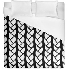 Ropes White Black Line Duvet Cover (king Size) by Mariart