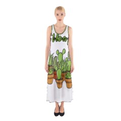 Cactus - Dont Be A Prick Sleeveless Maxi Dress by Valentinaart