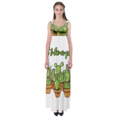 Cactus - Dont Be A Prick Empire Waist Maxi Dress by Valentinaart