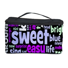 Writing Color Rainbow Sweer Love Cosmetic Storage Case by Mariart