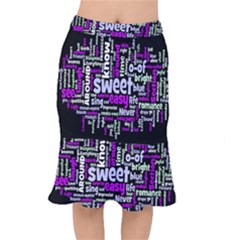 Writing Color Rainbow Sweer Love Mermaid Skirt by Mariart