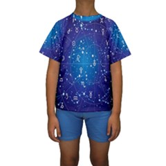 Astrology Illness Prediction Zodiac Star Kids  Short Sleeve Swimwear by Mariart