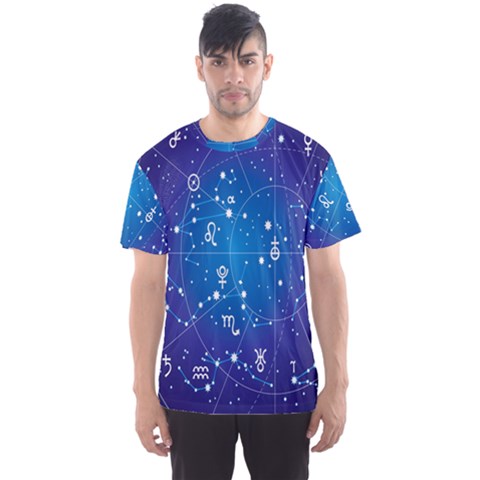 Astrology Illness Prediction Zodiac Star Men s Sport Mesh Tee by Mariart