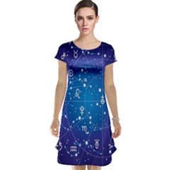 Astrology Illness Prediction Zodiac Star Cap Sleeve Nightdress by Mariart