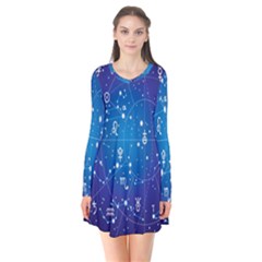 Astrology Illness Prediction Zodiac Star Flare Dress by Mariart