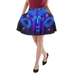 Sign Aries Zodiac A-line Pocket Skirt by Mariart