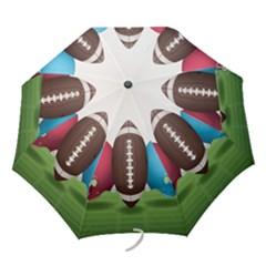 Helmet Ball Football America Sport Red Brown Blue Green Folding Umbrellas by Mariart