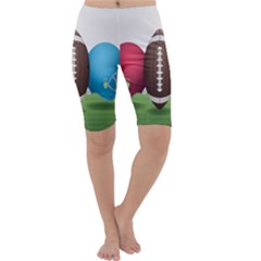 Helmet Ball Football America Sport Red Brown Blue Green Cropped Leggings  by Mariart