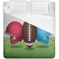 Helmet Ball Football America Sport Red Brown Blue Green Duvet Cover (king Size) by Mariart