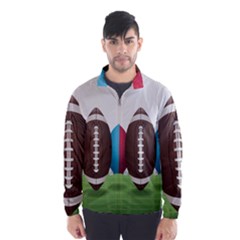 Helmet Ball Football America Sport Red Brown Blue Green Wind Breaker (men) by Mariart