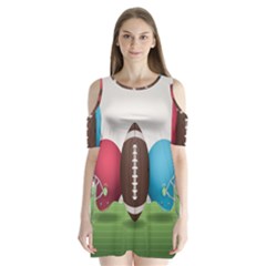 Helmet Ball Football America Sport Red Brown Blue Green Shoulder Cutout Velvet  One Piece by Mariart