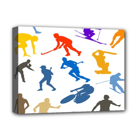 Sport Player Playing Deluxe Canvas 16  X 12   by Mariart