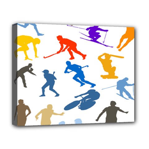 Sport Player Playing Deluxe Canvas 20  X 16   by Mariart