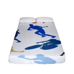 Sport Player Playing Fitted Sheet (full/ Double Size) by Mariart