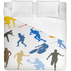 Sport Player Playing Duvet Cover (king Size) by Mariart