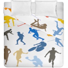 Sport Player Playing Duvet Cover Double Side (king Size) by Mariart