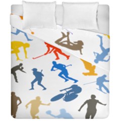 Sport Player Playing Duvet Cover Double Side (california King Size) by Mariart