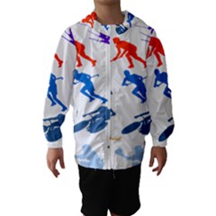 Sport Player Playing Hooded Wind Breaker (kids) by Mariart