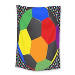 Team Soccer Coming Out Tease Ball Color Rainbow Sport Small Tapestry by Mariart