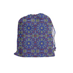 Colorful Ethnic Design Drawstring Pouches (large)  by dflcprints