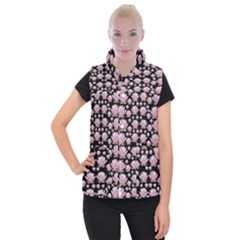 Lotus Women s Button Up Puffer Vest by ValentinaDesign