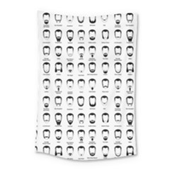 Beard Types Pattern Small Tapestry by Valentinaart