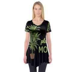 Plant Mom Short Sleeve Tunic  by Valentinaart