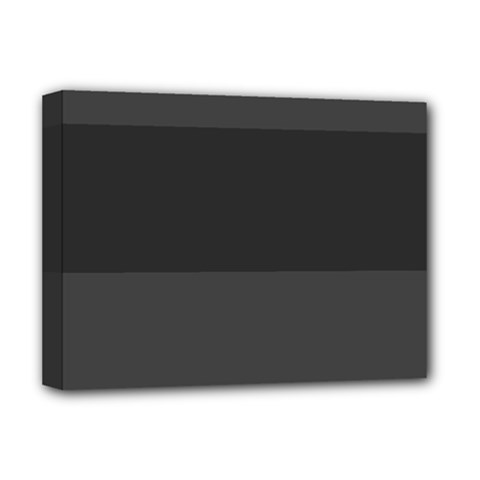 Gray And Black Thick Stripes Deluxe Canvas 16  X 12   by digitaldivadesigns