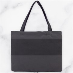 Gray And Black Thick Stripes Mini Tote Bag by digitaldivadesigns