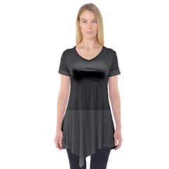 Gray And Black Thick Stripes Short Sleeve Tunic  by digitaldivadesigns